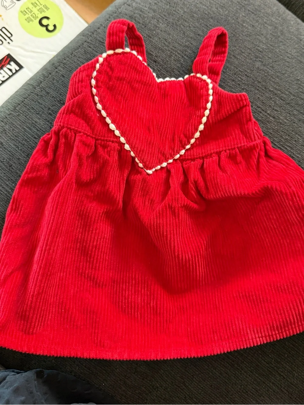 Old Navy Red Corduroy Heart-Accent Sundress